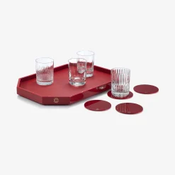 Plateau Octogone M & Dessous De Verre X4 & Coffret Gobelets 4 Eléments | Baccarat France