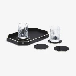 Plateau Octogone S & Dessous De Verre X4 & Gobelets Harmonie | Baccarat France